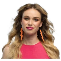 Boland Oorbellen Flash Neon Oranje Hot