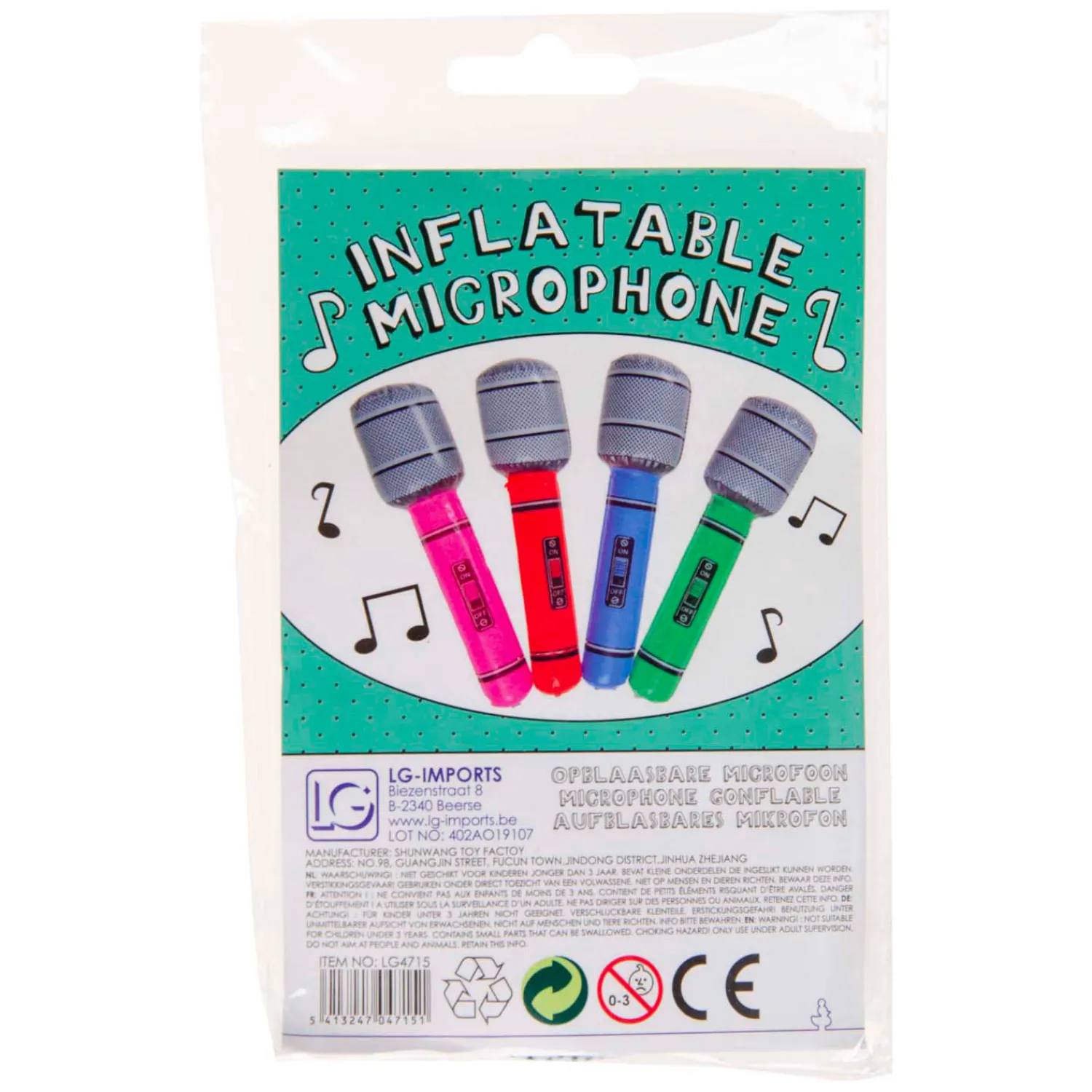 Opblaasbare Microfoon Kleur>Duckiez New