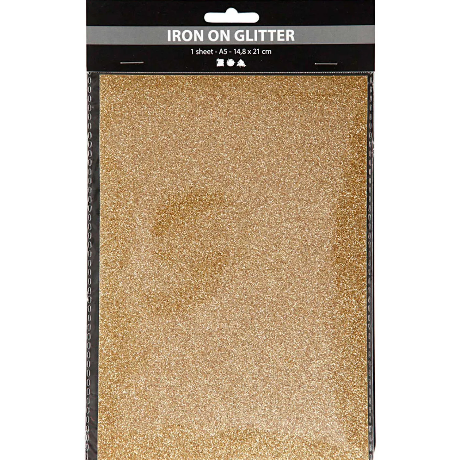 Opstrijkfolie Glitter Goud, A5-Creativ Company Outlet