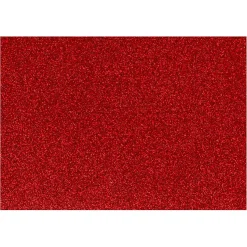 Opstrijkfolie Glitter Rood, A5-Creativ Company Outlet