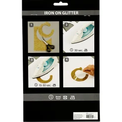 Opstrijkfolie Glitter Zwart, A5><noscript><img width=