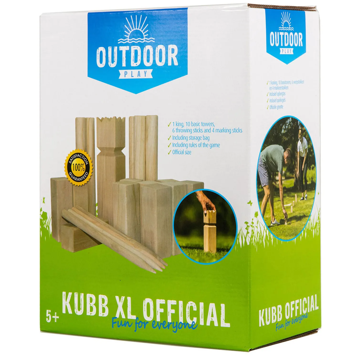 Houten Kubb Game Official-Outdoor Play Clearance