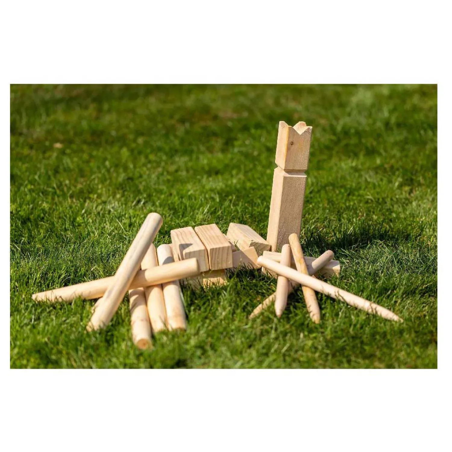 Outdoor Play Kubb Houten Werpspel FSC met Draagtas