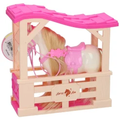 Paard in Stal - 17x16x5cm New