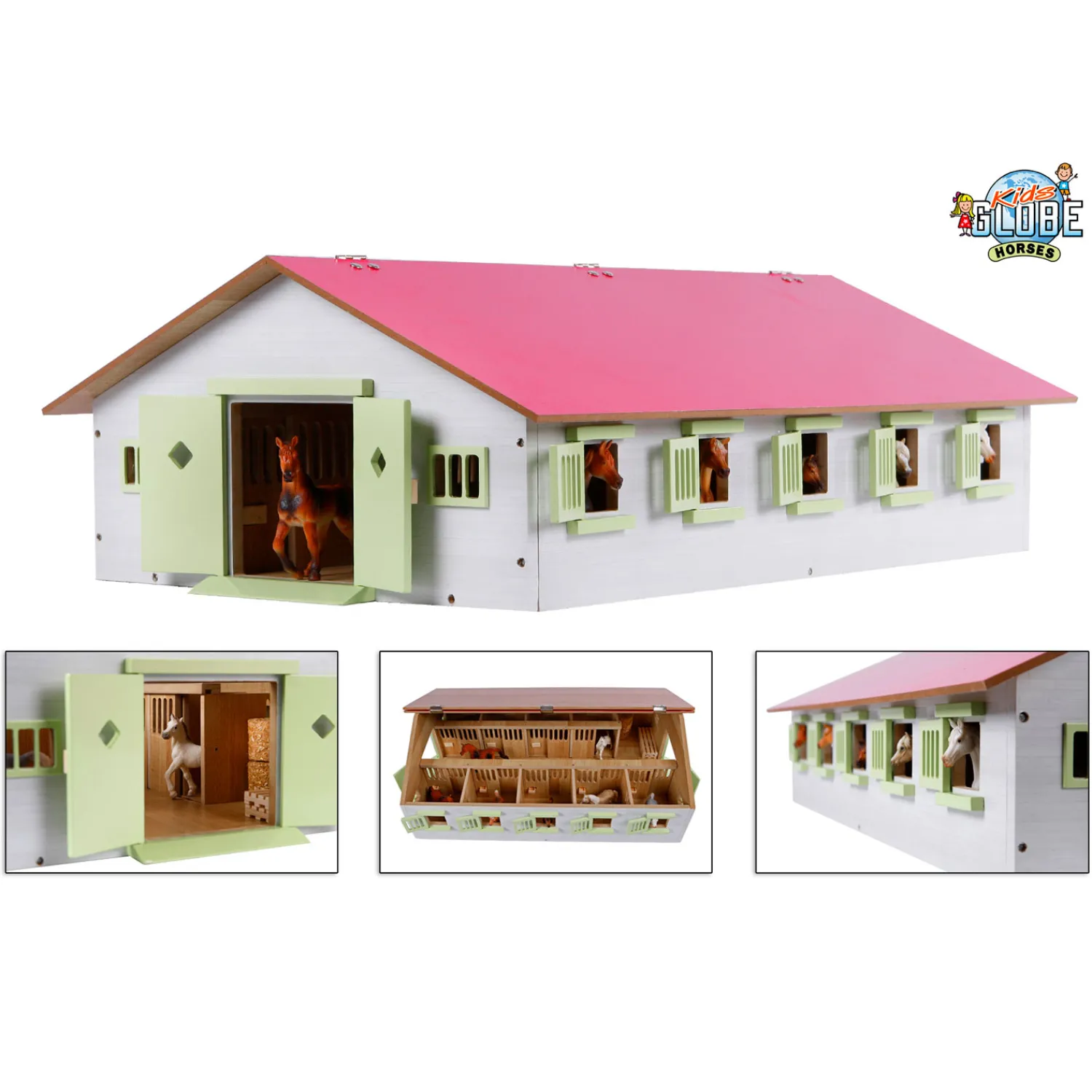 Paardenstal met 9 Boxen, 1:32>Kids Globe Discount