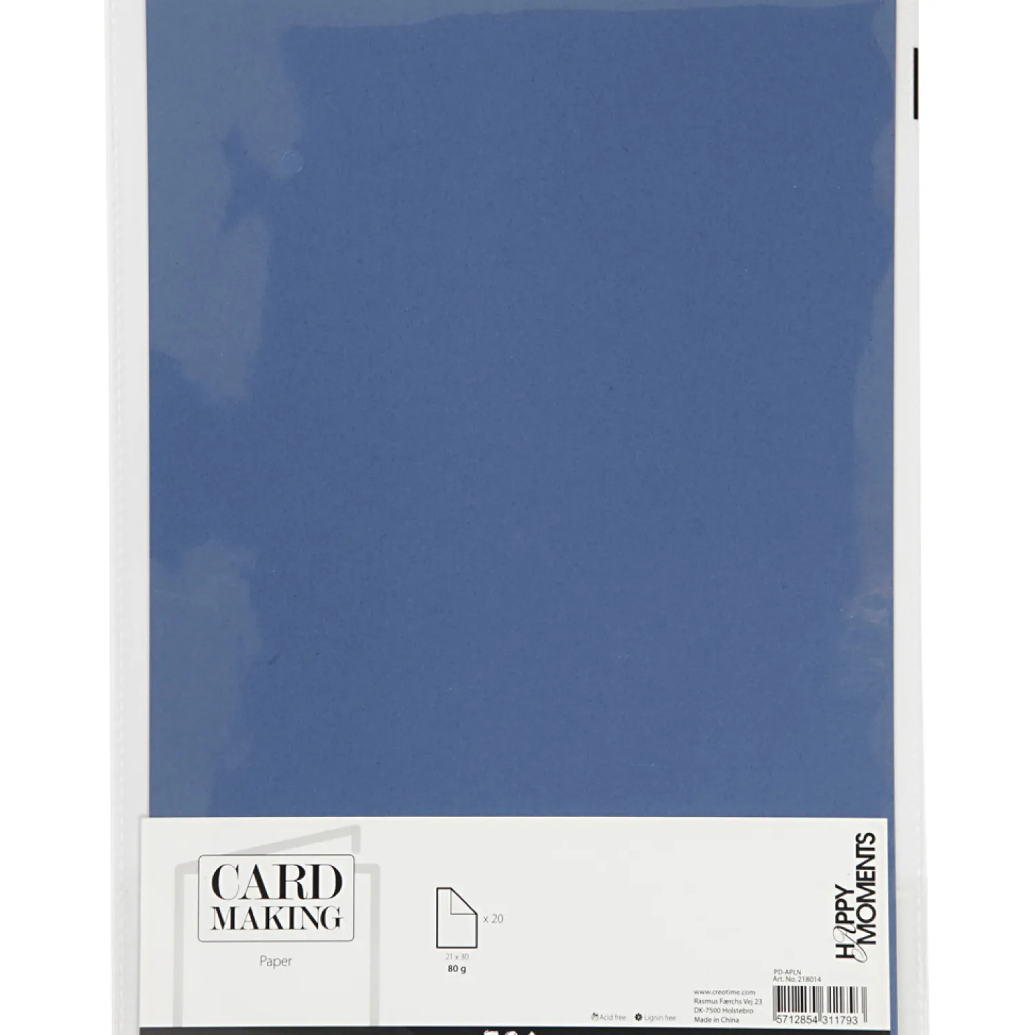 Creativ Company Papier Blauw A4 110gr, 20st.