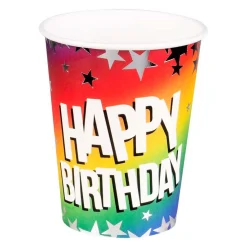Boland Papieren Bekers Happy Birthday 210ml, 10st.