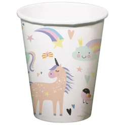 Folat BV Papieren Bekers Unicorns & Rainbows 250ml, 6st.