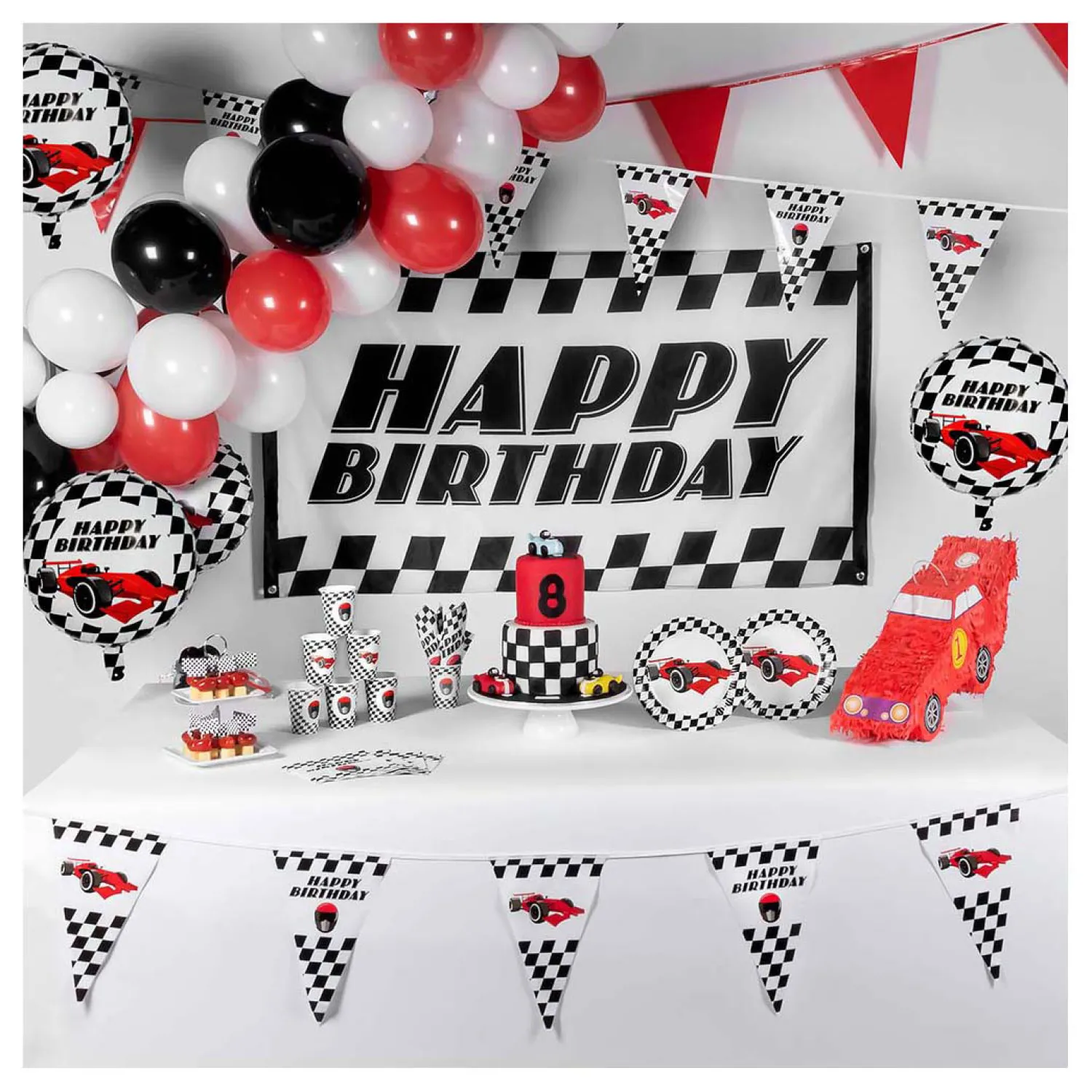 Papieren Borden Race 23cm, 10st.>Boland Online