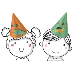 Folat BV Papieren Feesthoedjes Dino Roars, 6st. Discount