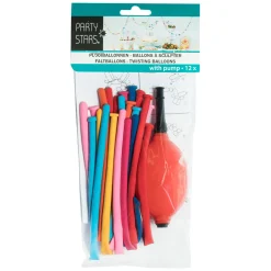 Party Stars Ballonpomp  met 12 modelleerballonen Best