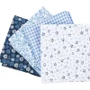 Patchwork Stof Blauw 45x55cm, 4st.-Creativ Company Online