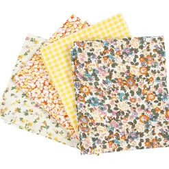 Patchwork Stof Geel 45x55cm, 4st.>Creativ Company Online