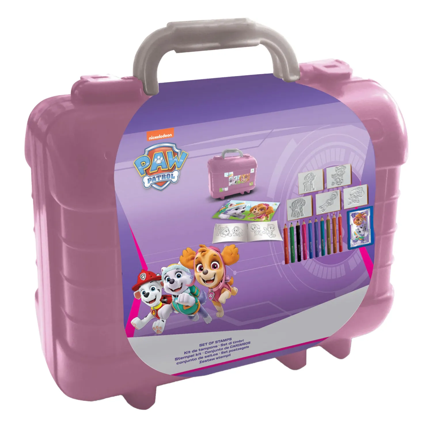 PAW Patrol Skye Reis Stempel- en Kleurkoffer>Multiprint Online