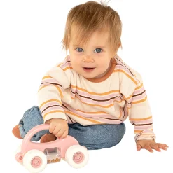 Peuter Speelgoedauto met Rammelaar - Pastel Roze><noscript><img width=