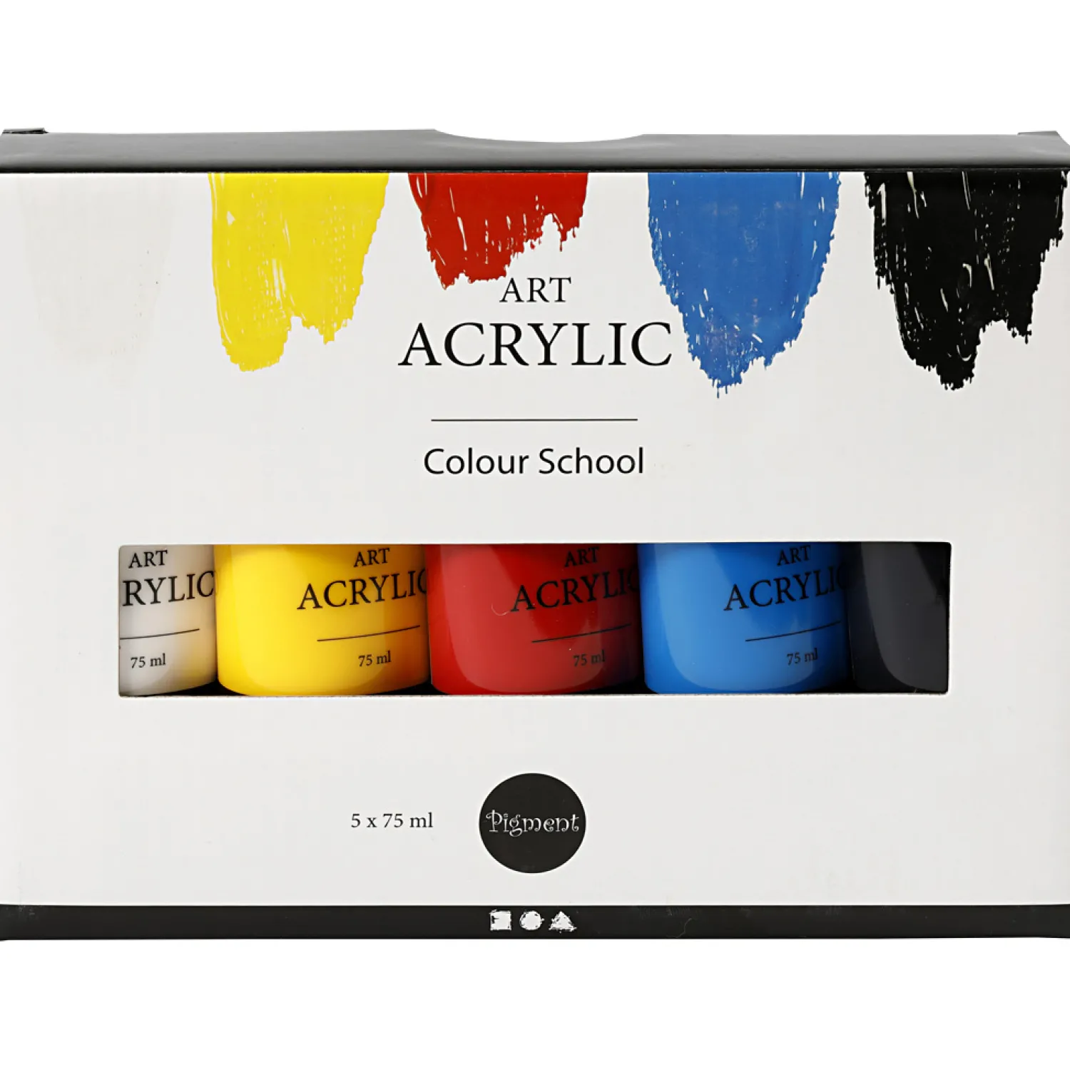 Creativ Company Pigment Art Acrylverf Primaire Kleuren, 5x75ml Discount