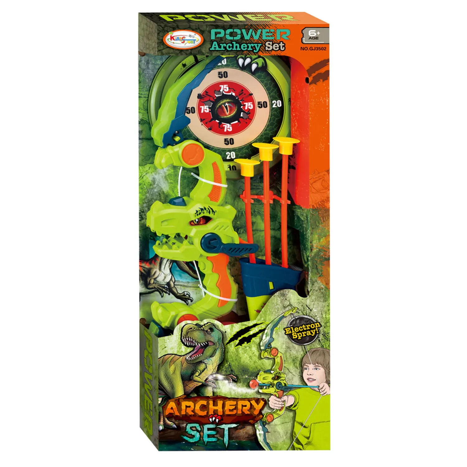 Pijl- en Boogset Dino met Score Target- Hot