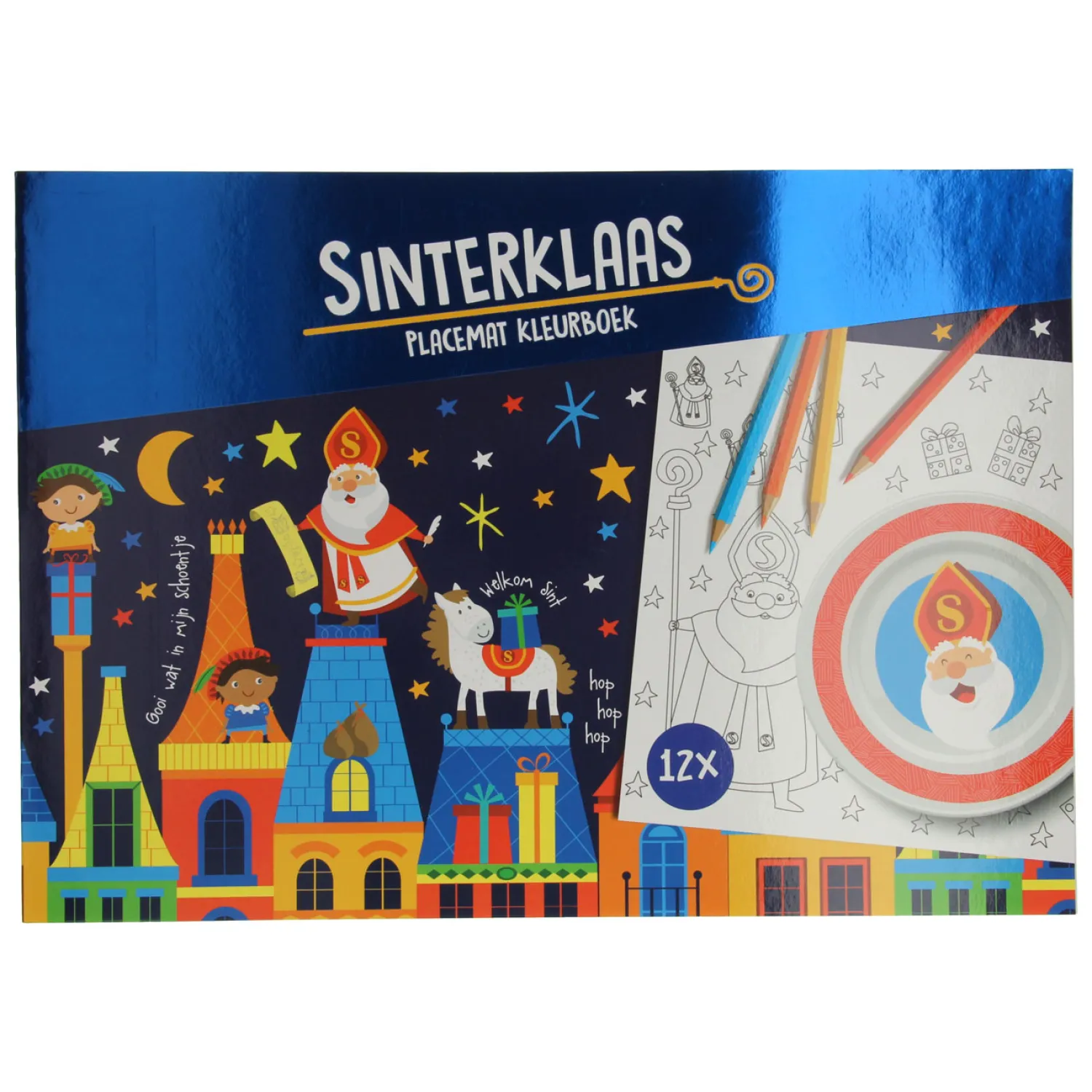 Placemats Kleurboek Sinterklaas, 12st.-Wins Holland Discount