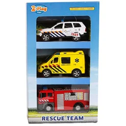 2-Play Die-cast Hulpdienst Voertuigen NL met Licht en Geluid Hot