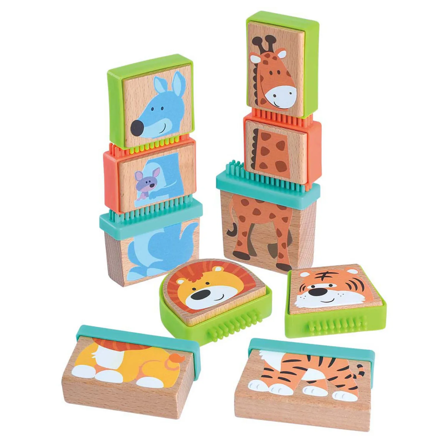 Playgo Play Houten Blokpuzzel Dieren, 20dlg. Best