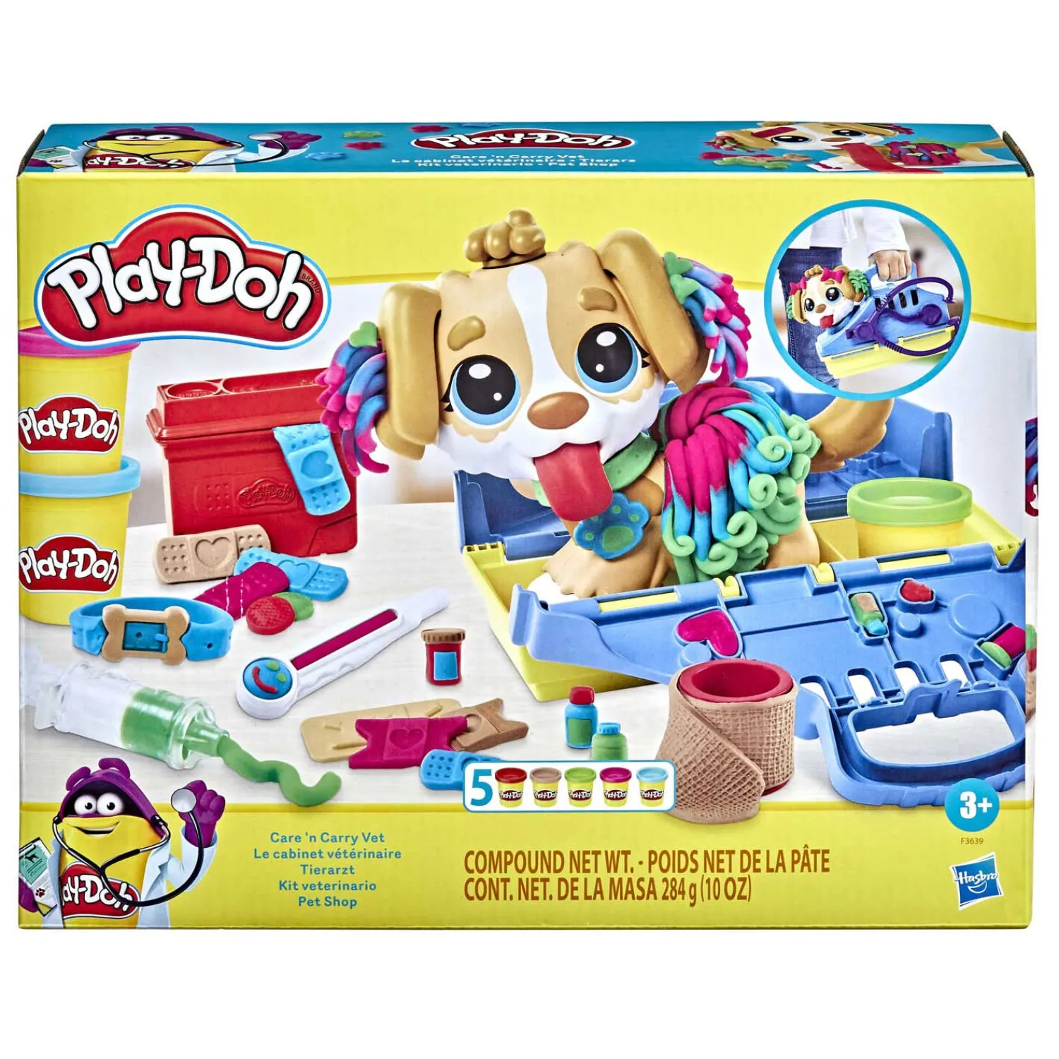 Hasbro Play-Doh Care N Carry Dierenarts - Klei Speelset Online