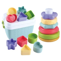 Playgo Biobased Vormenstoof en Stapel Speelgoed - 19dlg. Outlet