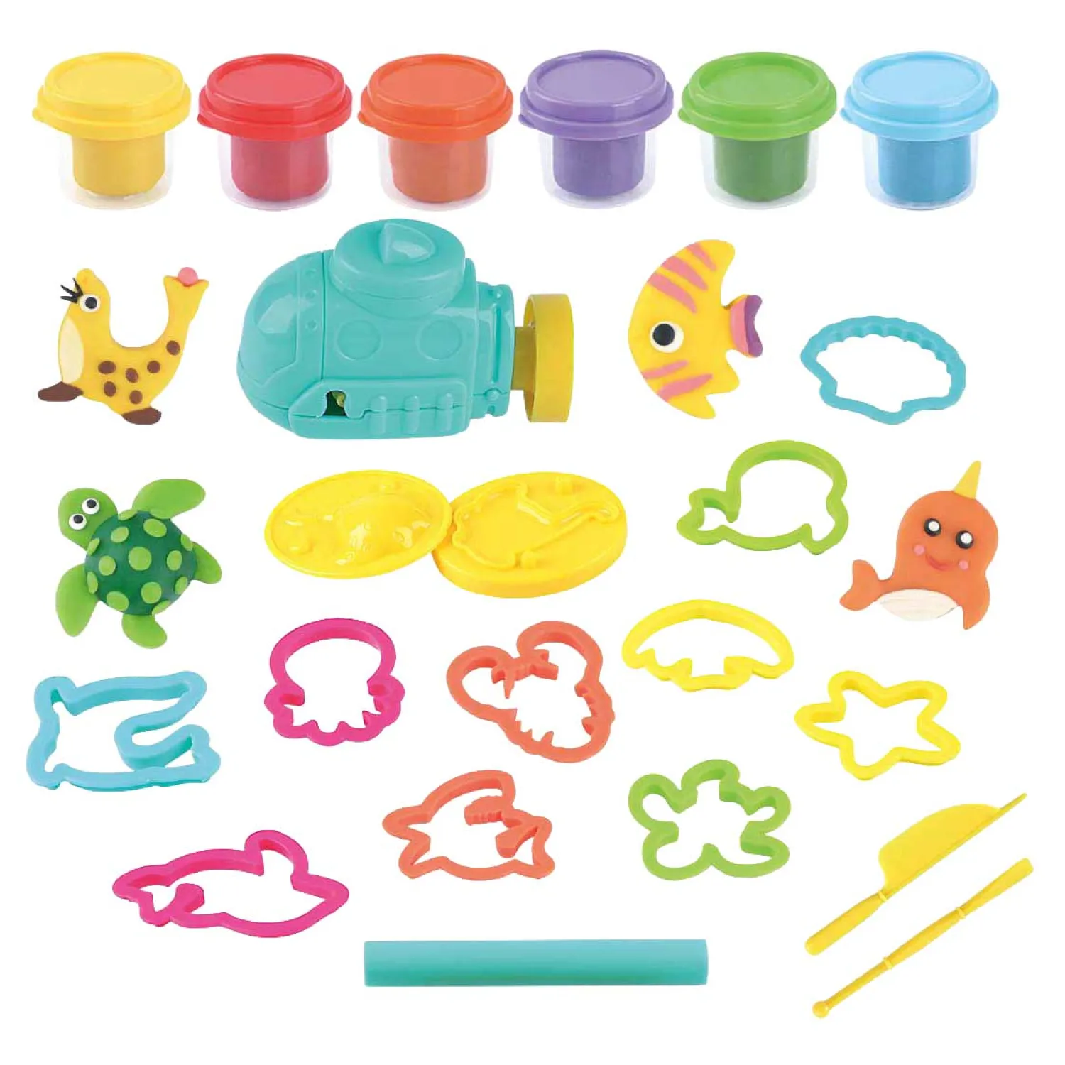 Diep in de Zee Kleiset - 6 Kleipotjes-Playgo Discount