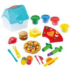 Hamburger en Sandwich Kleiset in Opbergdoos - 4 Kleipotjes>Playgo Discount