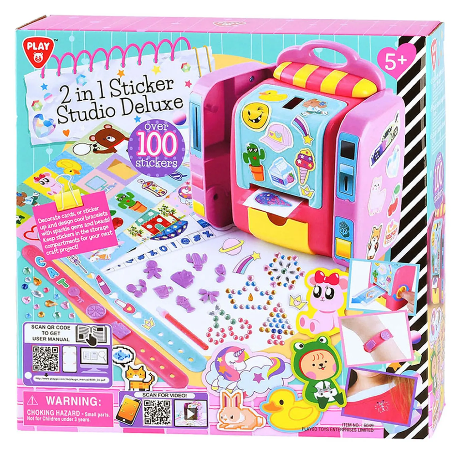 Playgo 2in1 Sticker Studio Deluxe - incl 100 Stickers en armbandjes Hot