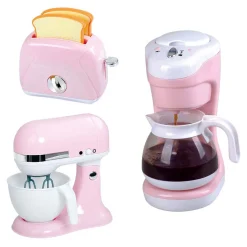 Keukenmixer - Koffiezetapparaat en Broodrooster Roze - 7dlg.-Playgo Outlet
