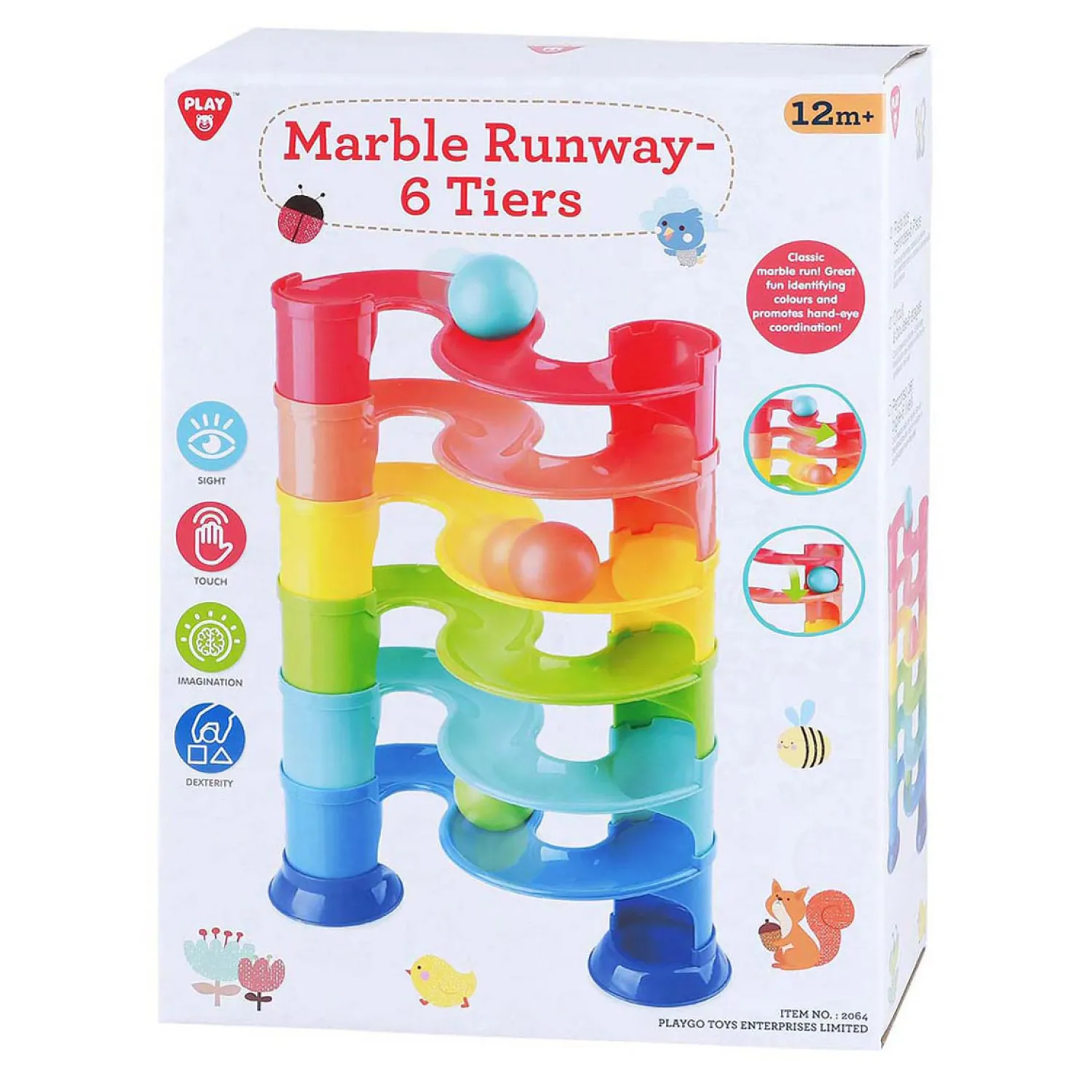 Knikkerbaan met 2 Grote ballen - 11dlg.>Playgo Discount