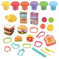 Playgo Lunch en Snoep Kleiset - 6 Kleipotjes Hot