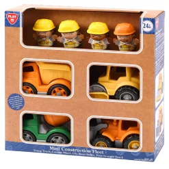 Mini Constructie Voertuigen met Figuren Speelset - 8dlg.-Playgo Clearance