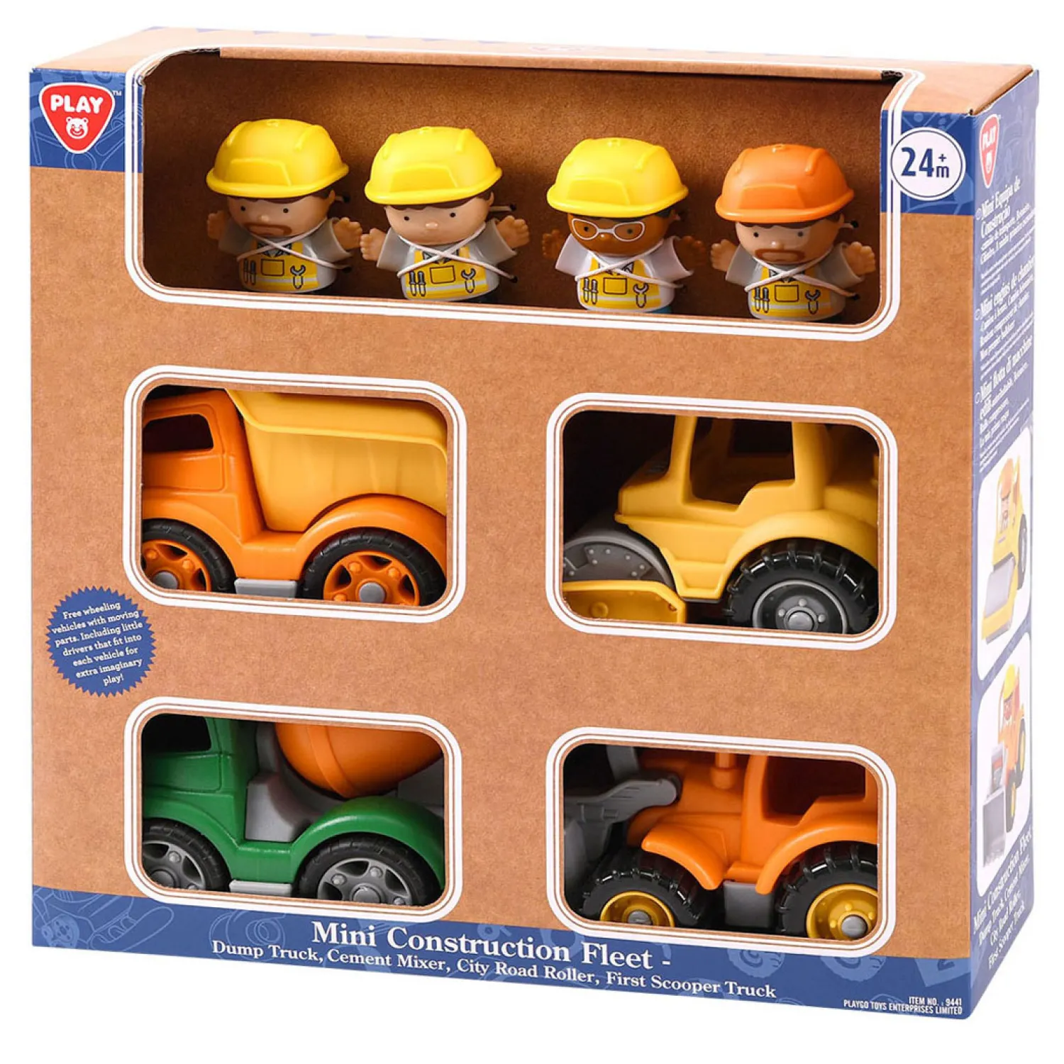 Mini Constructie Voertuigen met Figuren Speelset - 8dlg.-Playgo Clearance