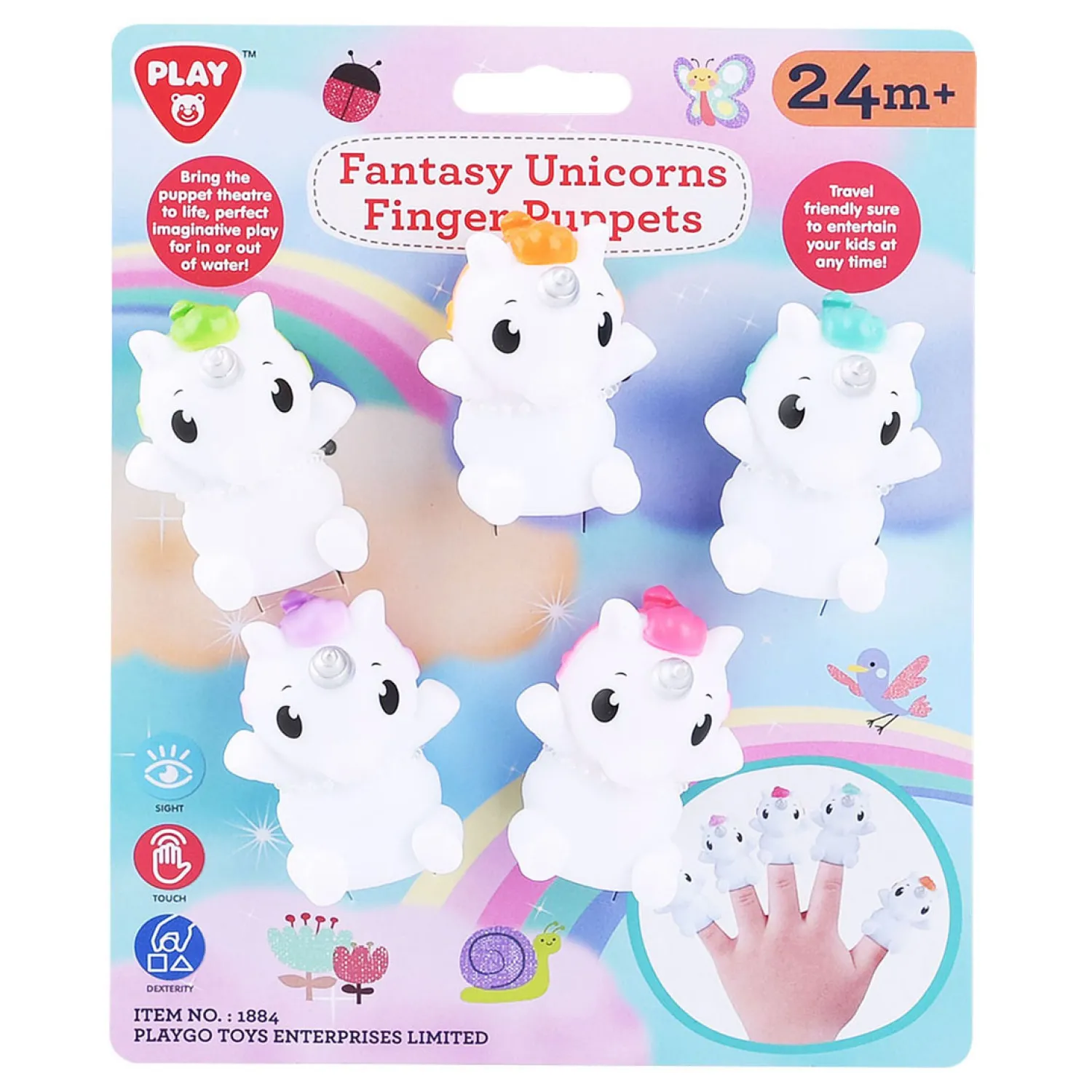 Vingerpoppetjes Eenhoorn - 5st.-Playgo Hot