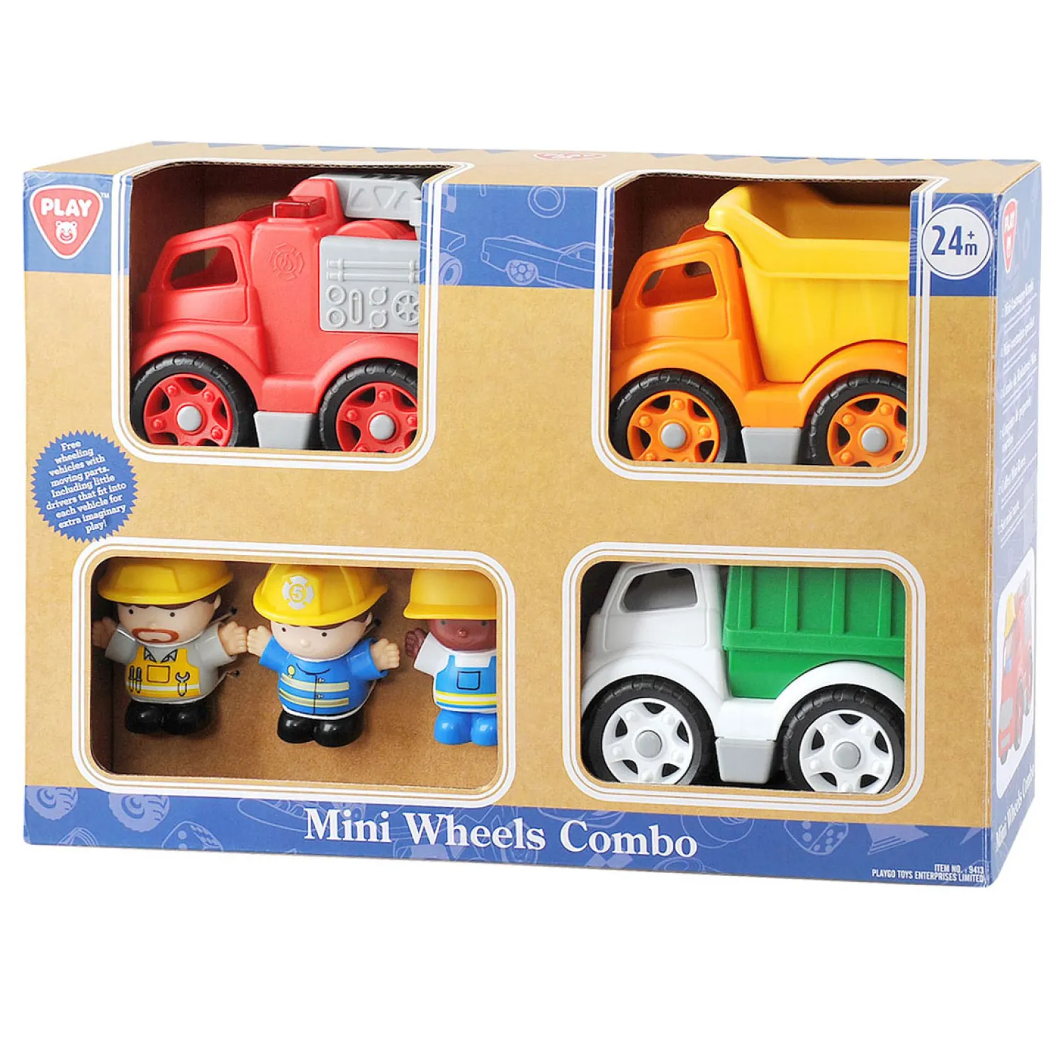 Werkvoertuigen met Figuren Speelset - 6dlg.-Playgo New