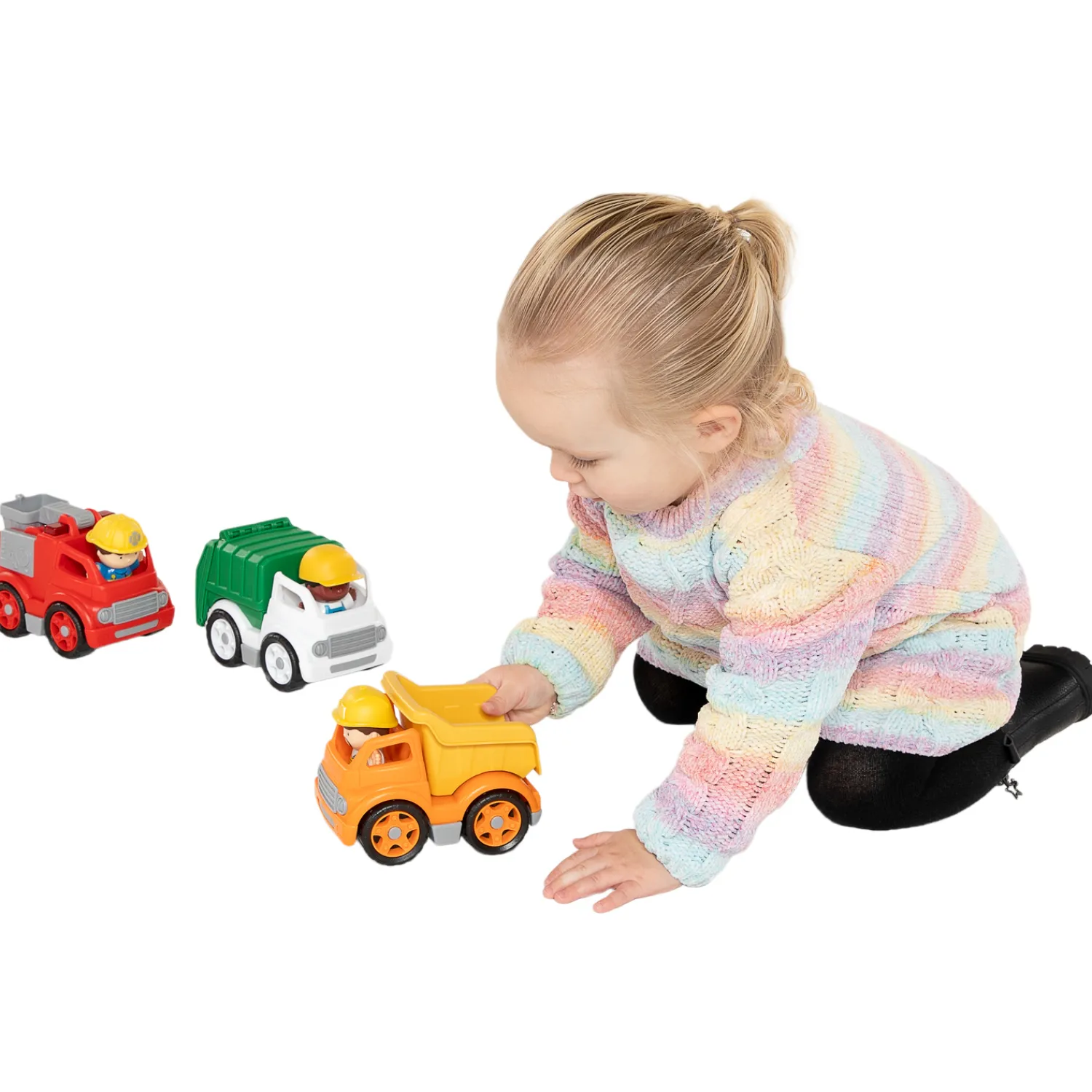 Werkvoertuigen met Figuren Speelset - 6dlg.-Playgo New