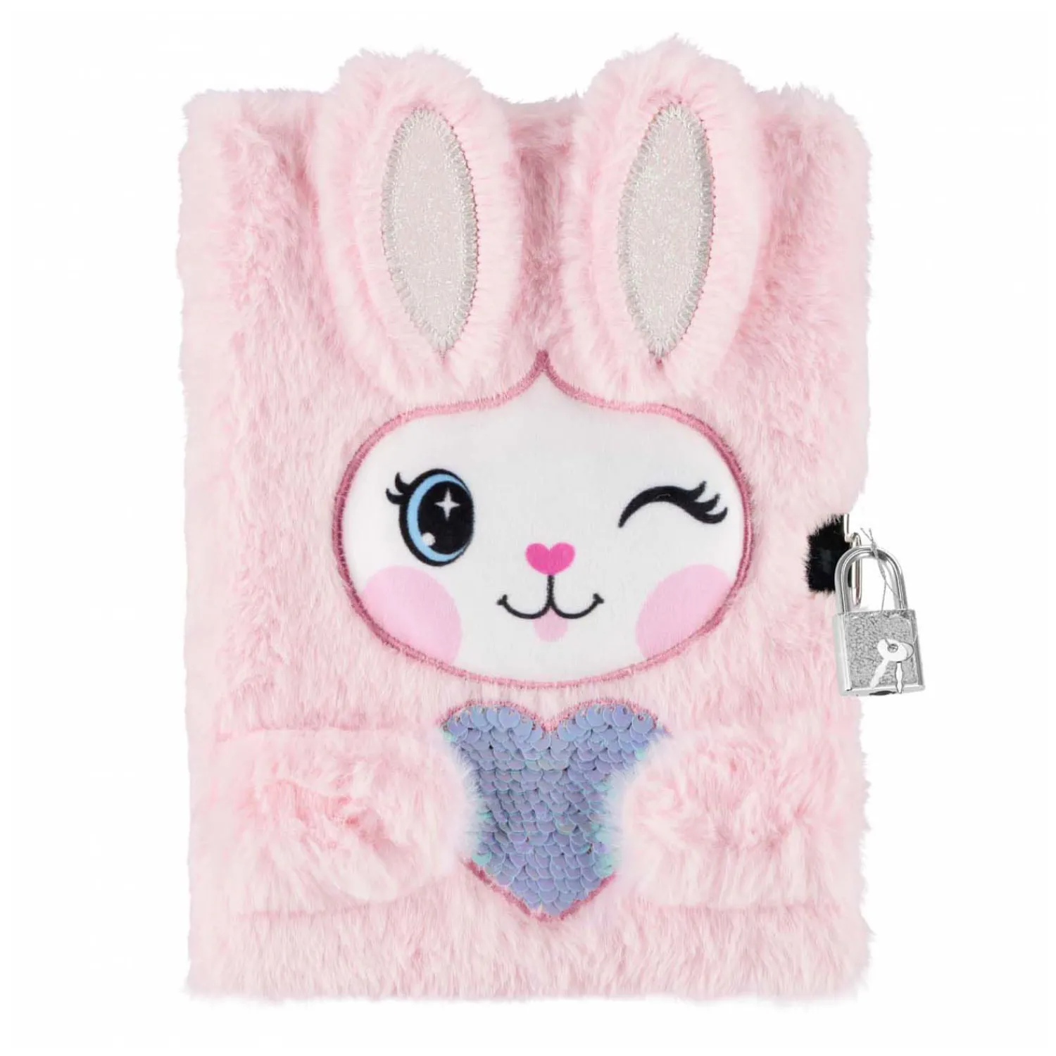 Pluche Dagboek Konijn&Hartje met Slot, A5 Online