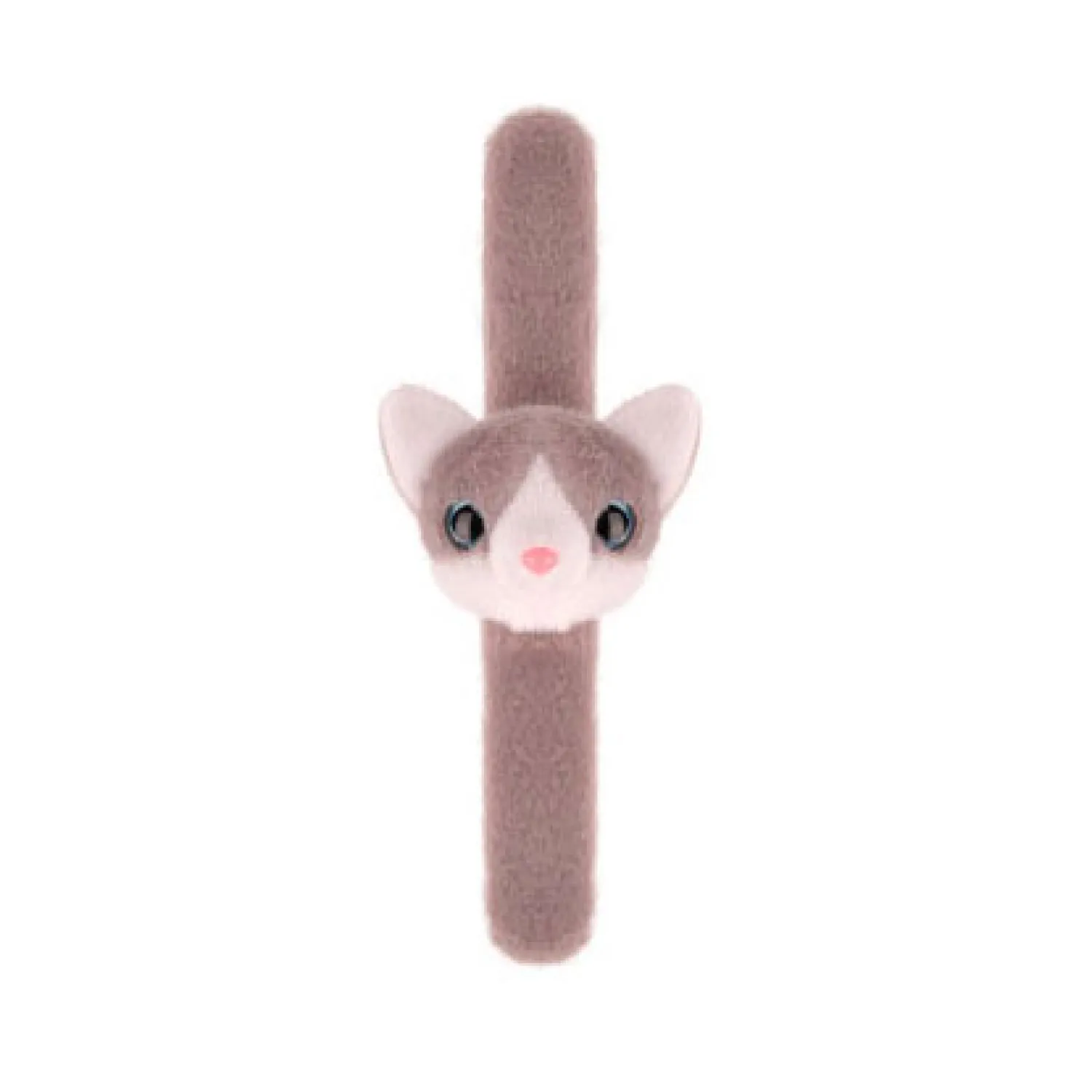 Pluche Klaparmband Katje Grijs Hot