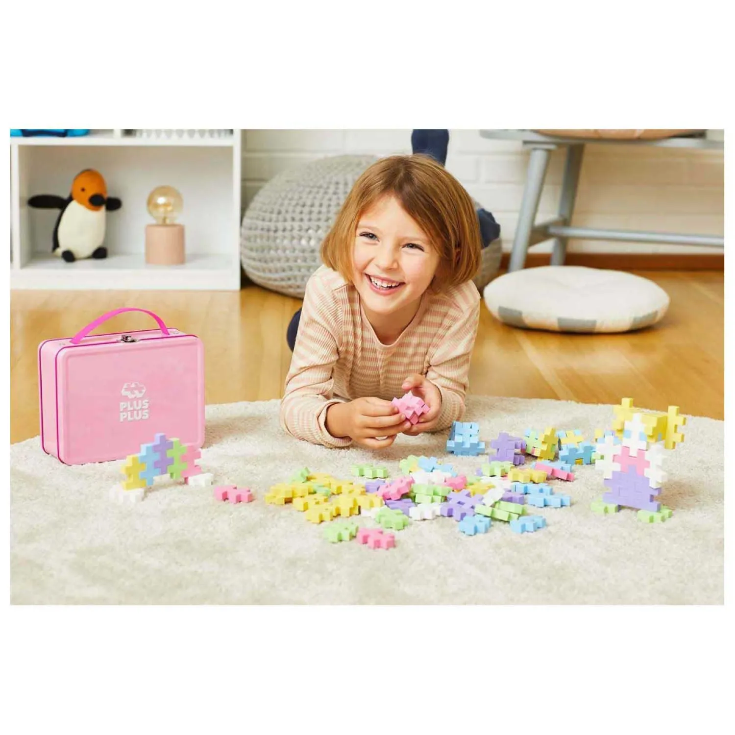 Plus-Plus BIG Speelgoedkoffer Pastel Bouwset - 70st. Hot