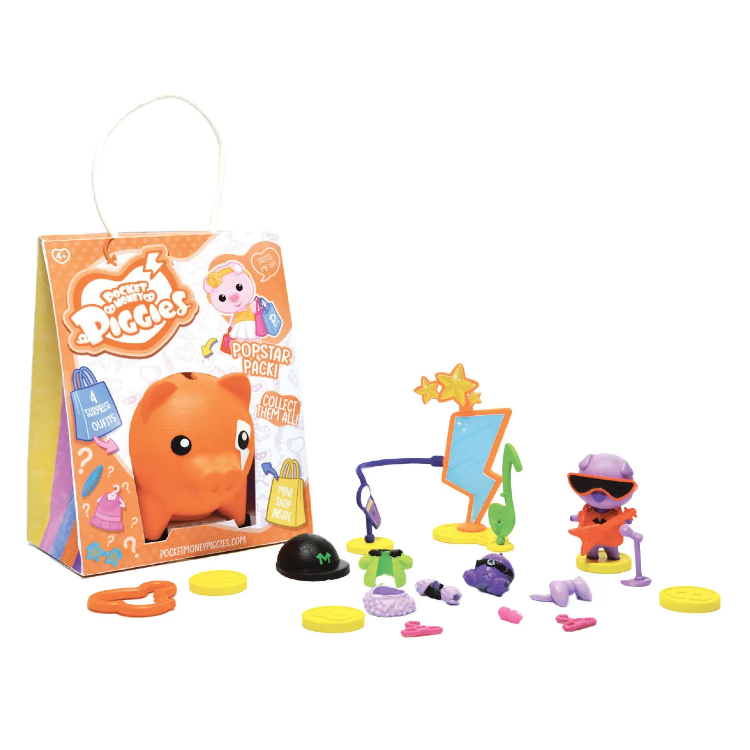 Pockey Money Piggies Speelfiguur met Spaarpot - Popstar Pack>Boti
