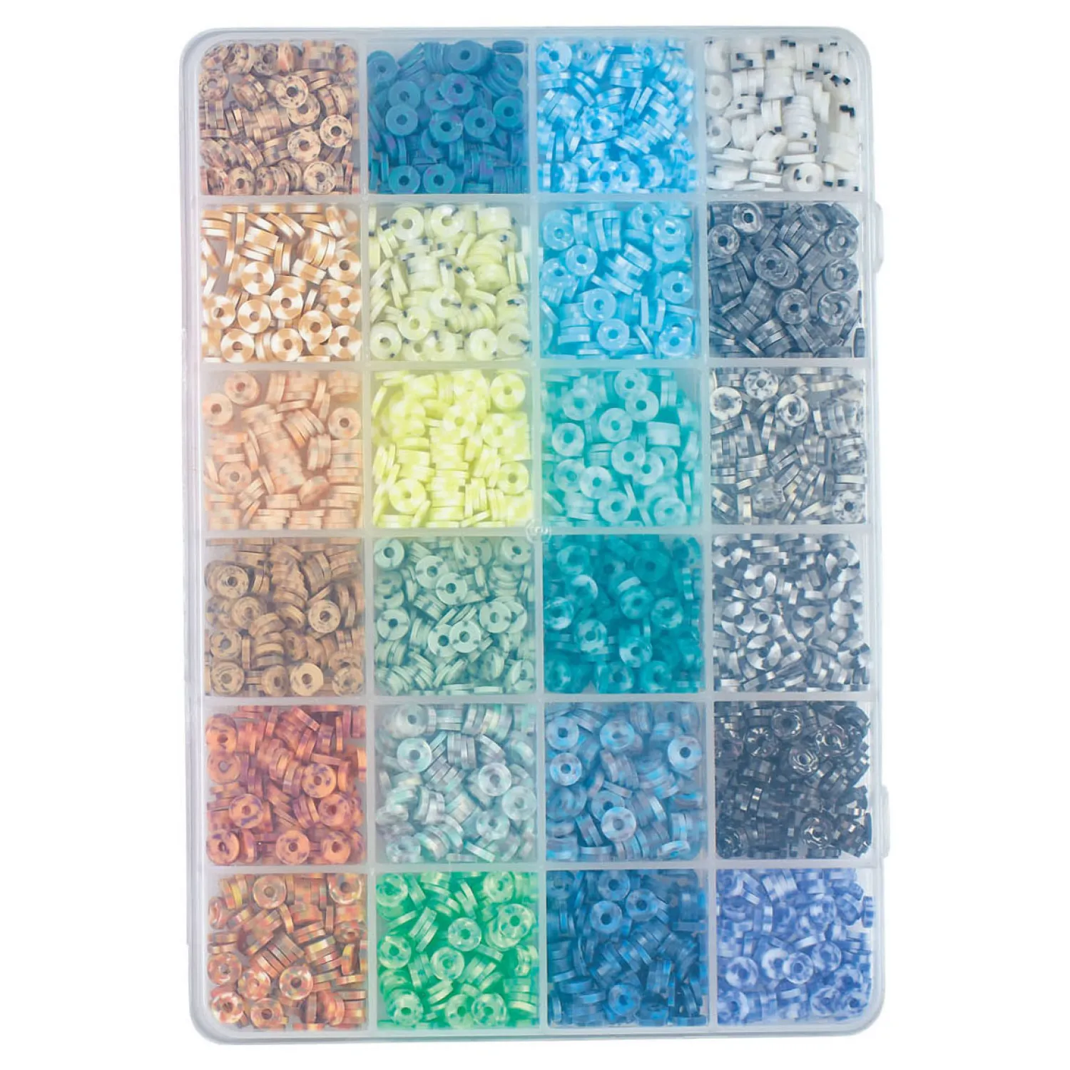 Polymeer Kralen Blauw-Groen Tinten- Discount