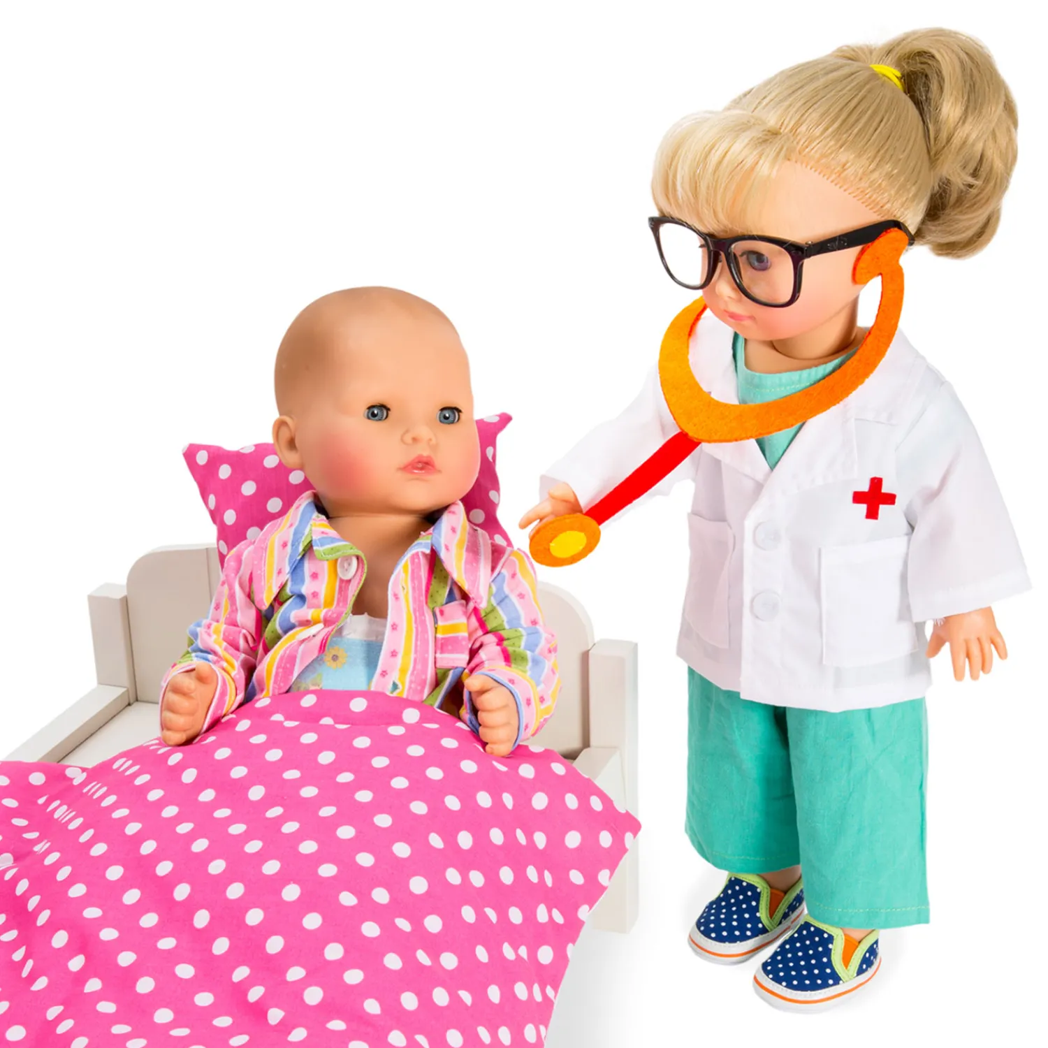 Heless Poppen Doktersoutfit met Stethoscoop, 28-35 cm Discount