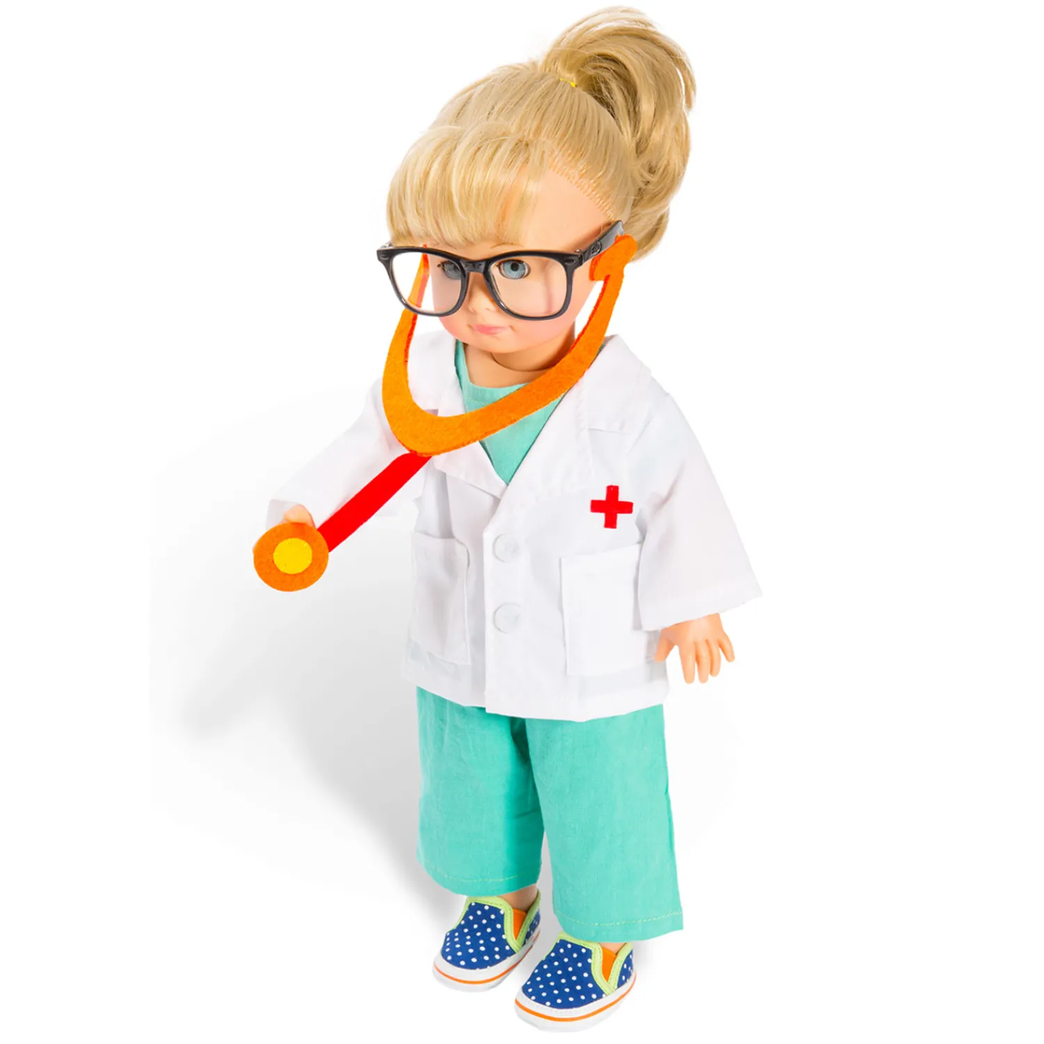 Poppen Doktersoutfit met Stethoscoop, 38-45 cm>Heless Hot