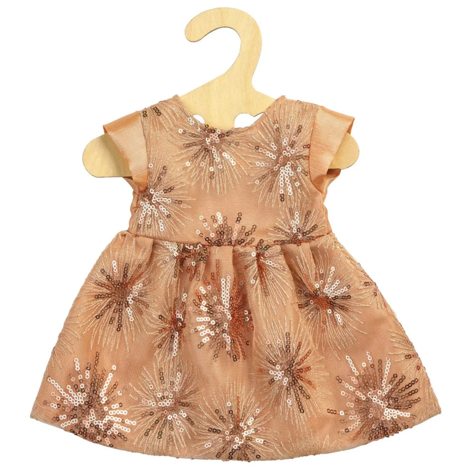 Poppen Glitterjurk Rose Gold, 35-45 cm-Heless Outlet