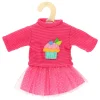 Poppen Pullover met Rok Donkerroze, 28-35 cm-Heless New