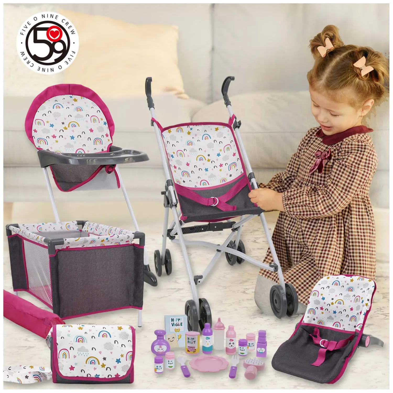 Poppen Speelset Compleet, 21dlg. Sale