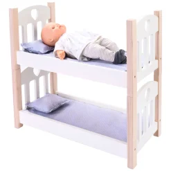 Poppen Stapelbed Grijs/Wit New
