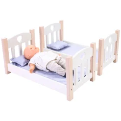Poppen Stapelbed Grijs/Wit New