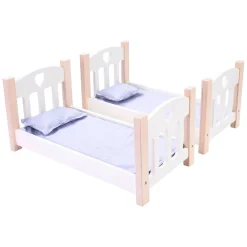 Poppen Stapelbed Grijs/Wit New